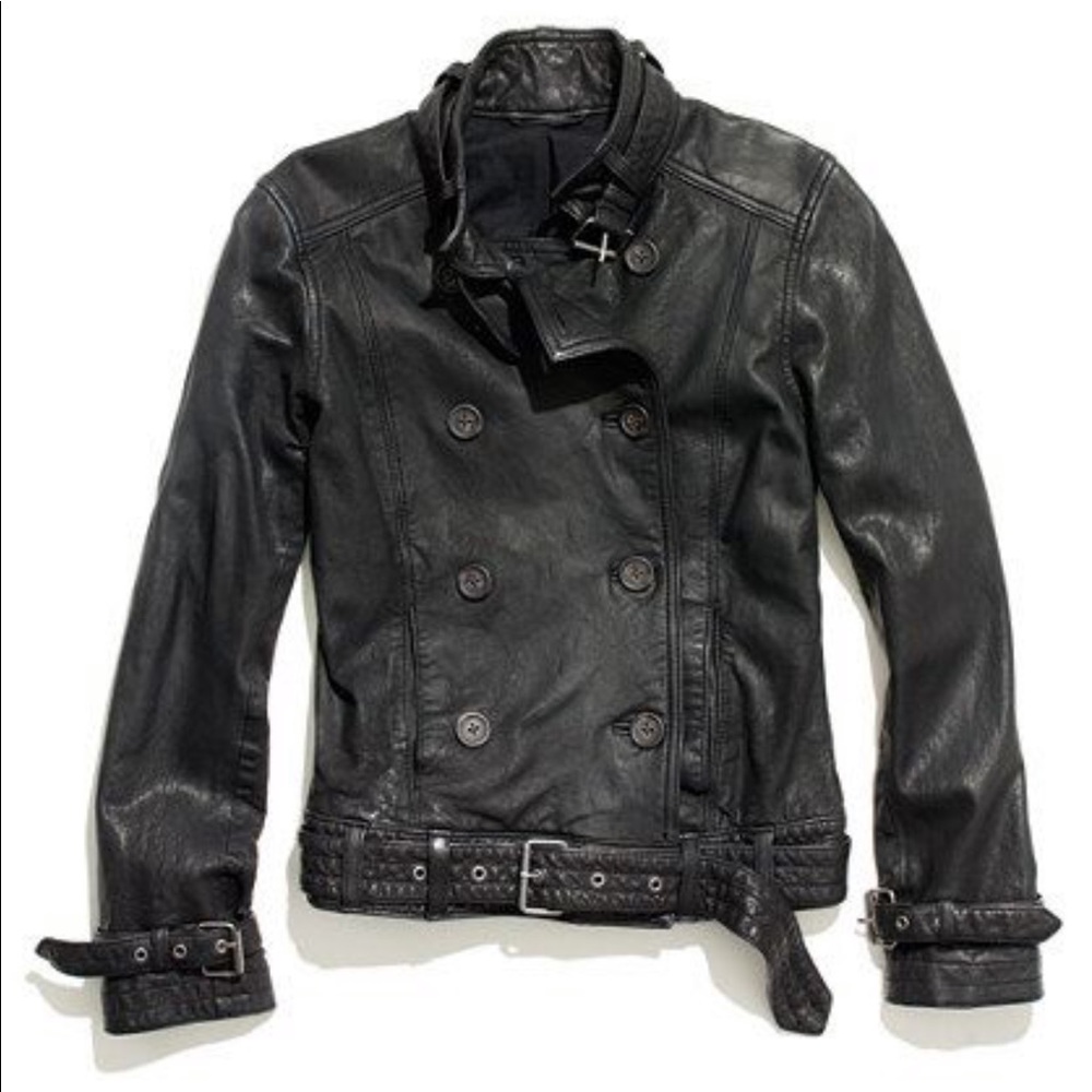 Madewell Belted Leather Bomber